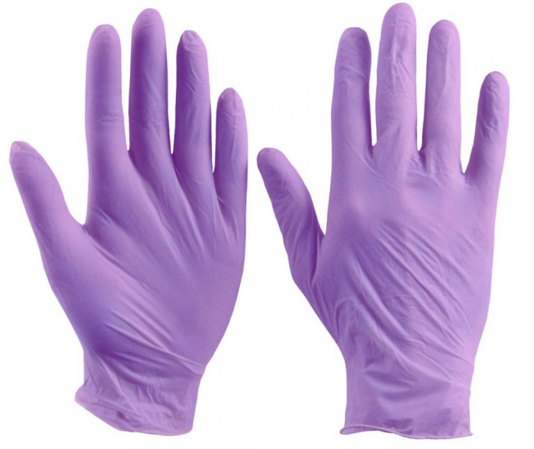 50 x Purple Nitrile Gloves Powder & Latex Free Small Medium Large